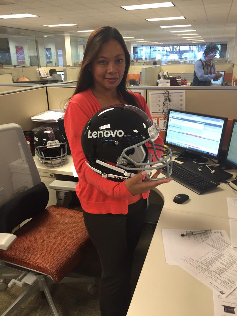 PoldhamOldham's tweet photo. Rolling With Lenovo @ PCM with the New helmets @taylor_jeff @alyvalenciano http://t.co/PS64uSaxwV