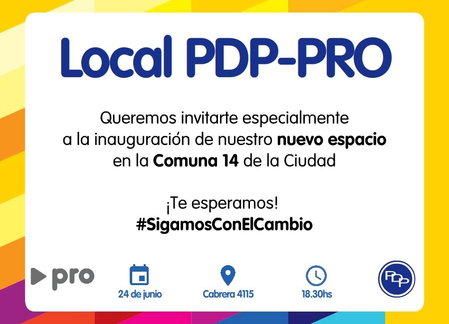PDPCaba's tweet photo. Mañana (18.30hs) vamos a inaugurar un nuevo espacio del #PDP en la Comuna 14 de Buenos Aires ¡Te esperamos! http://t.co/GHIN7gbVQT