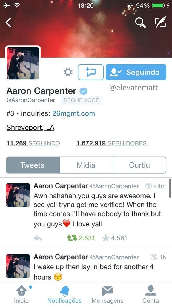 iiSuperiya's tweet photo. We want to see it in his profile!It's not fair that he's not verified yet #verifyaaron @premiumbusiness @AaronCarpenter π http://t.co/8zOQ5PQuLu