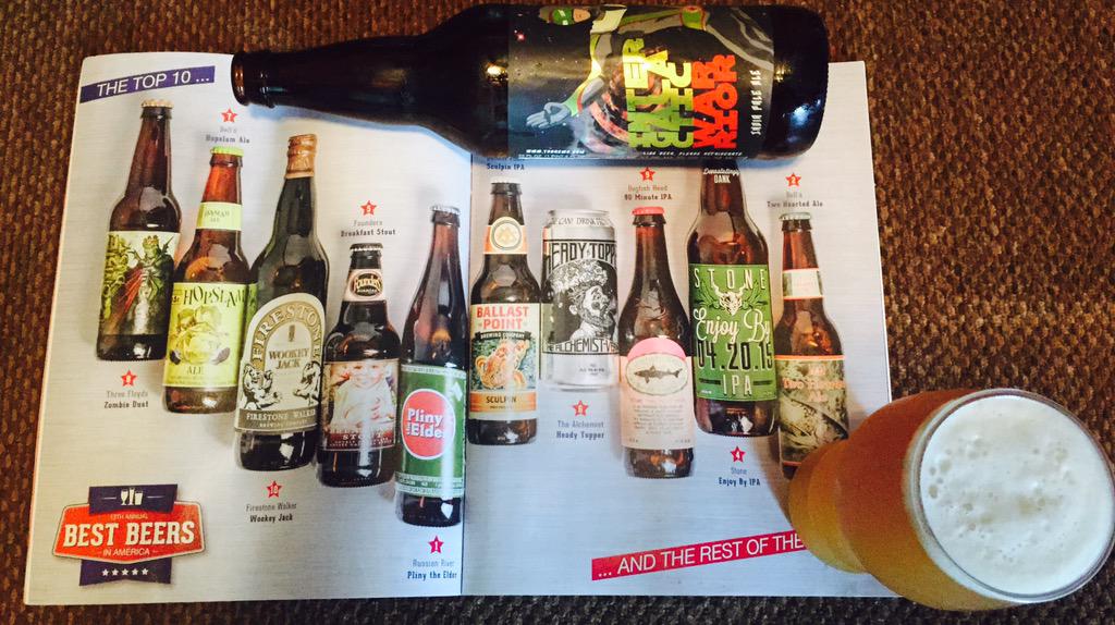 HikeIsTheName's tweet photo. #TopBrewsTues reading the AHA top beers list &amp; surprised TGBrews didn't make it @BrewStuds #intergalacticwarrior http://t.co/yxLkt0MDm1