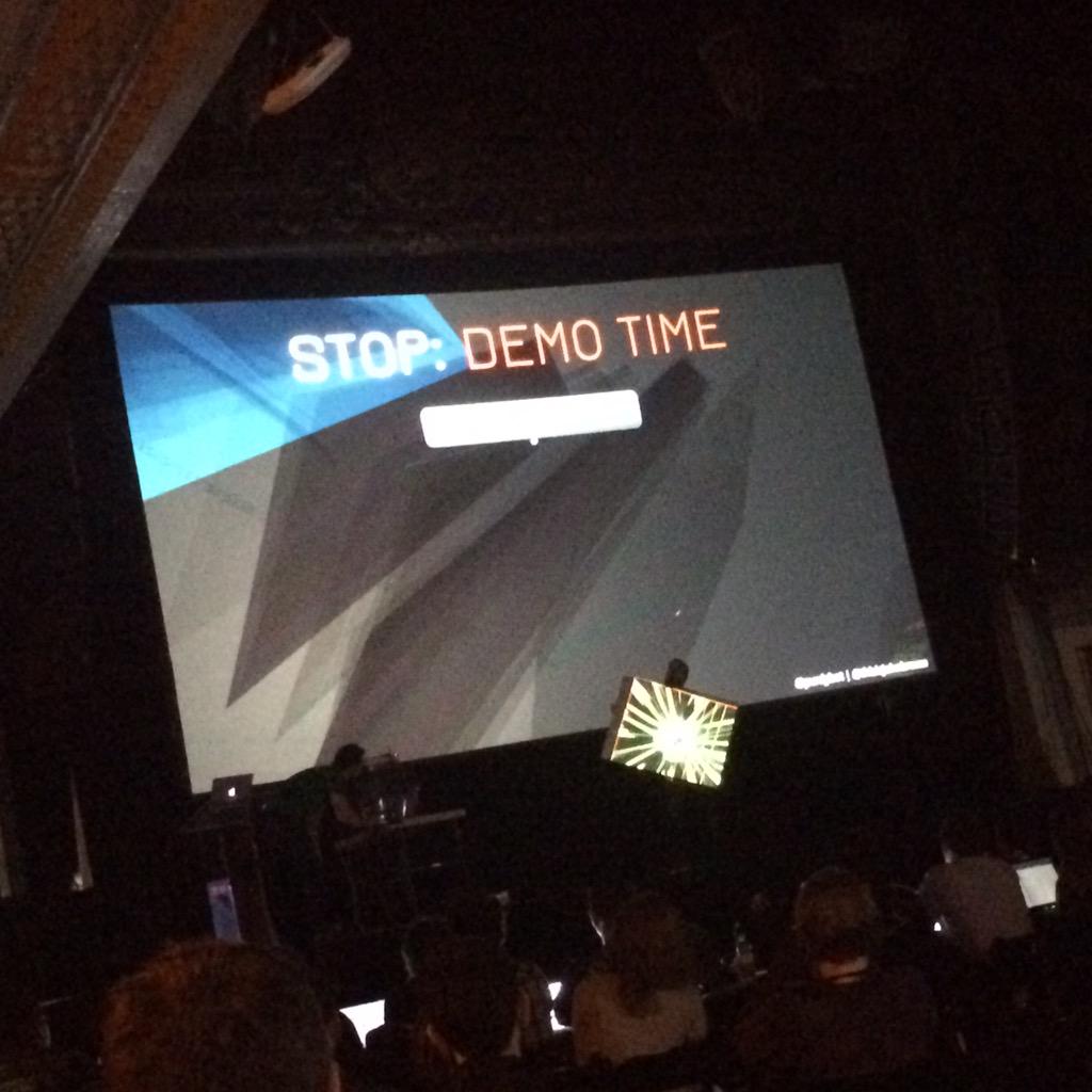 bcrypt's tweet image. Amazing demo by @ThisIsJohnBrown and @purdybot of projection mapping using browser JS at #jquerysf
