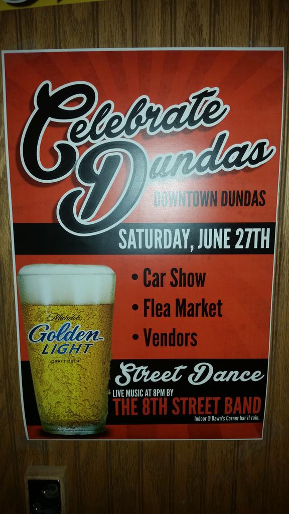 dawnscornerbar's tweet photo. Celebrate Dundas this Saturday... Downtown Dundas ~ 8am til midnight!! 
Street Dance 8pm to midnight under the stars! http://t.co/bNFhrJYvtp