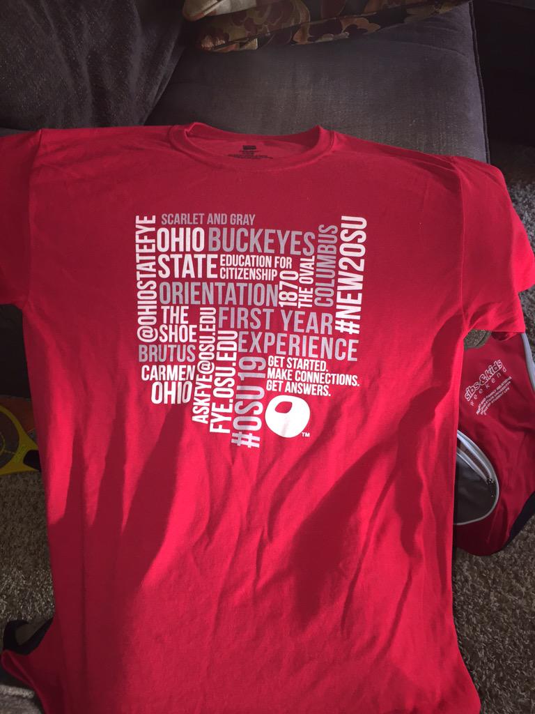 hannahhawk15's tweet photo. I'm pumped to be a buckeye πππ #MyFirstOSUTee #New2OSU #OSU19 http://t.co/1OCjtkFG1u