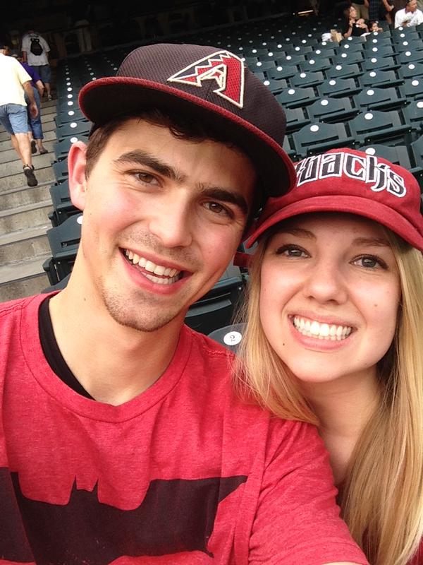 BigDawgRonAZ's tweet photo. @ScottHiller11 and @spamdavis celebrating Scott's 22nd birthday at Coors Field watching a @Dbacks victory #votegoldy http://t.co/5IPTUAl4td