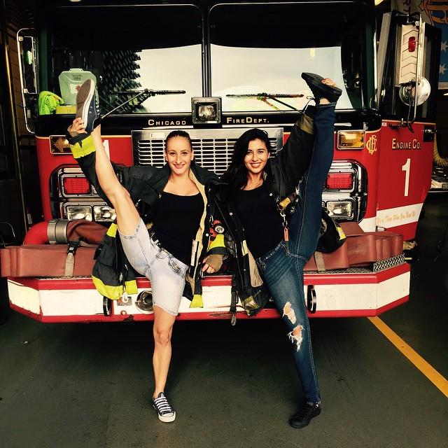 AFireStation's tweet photo. Found this cool photo, not mine Our personal firehouse tour💪🔥 @jessroya #fireinyourpants #chicagofire #meninuniform… http://t.co/fUc2quhCpY