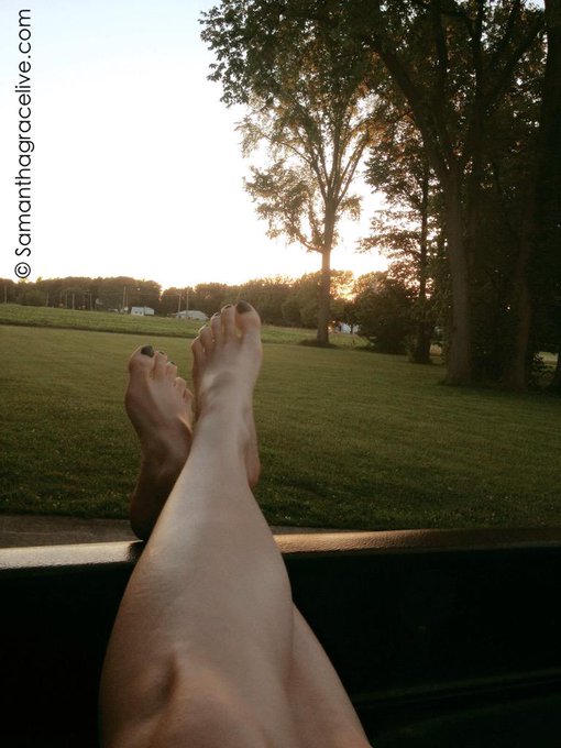 Watching the sunset from the bed of the truck. The lightening bugs sparkling the field.This is how it's