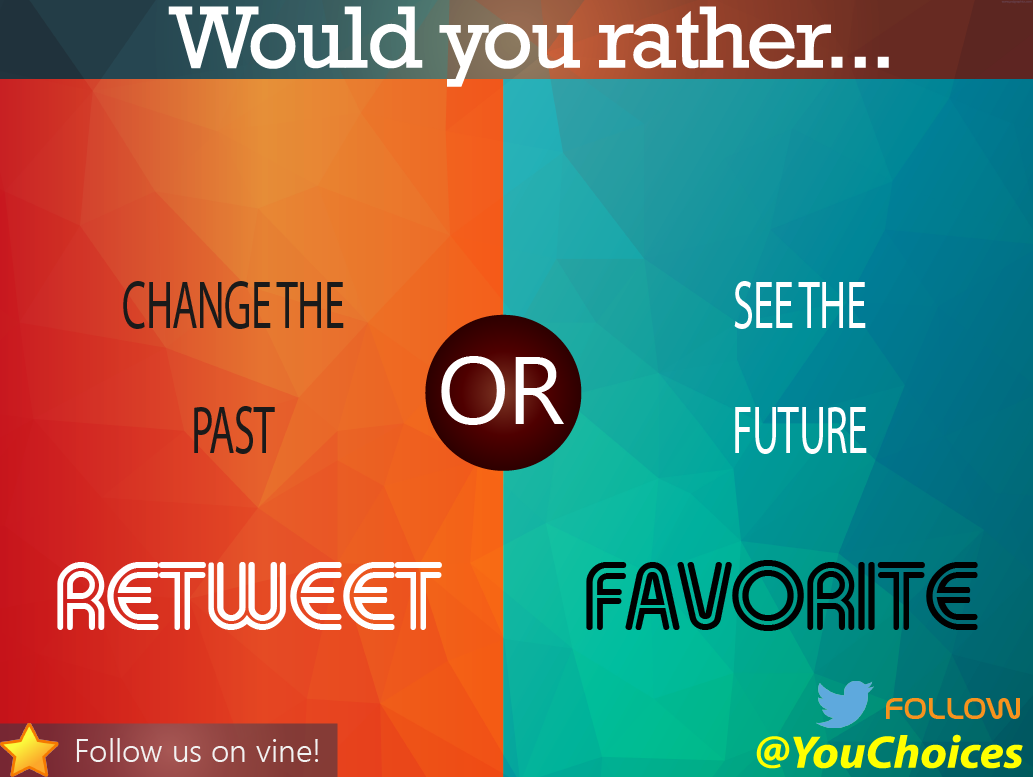 YouChoices's tweet photo. Past or future? http://t.co/fjOxcNQdf0