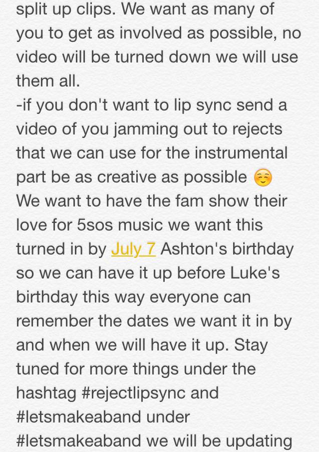 5sosFamBand's tweet photo. A side project for the fam. If you don't understand the idea, check out the music video for Rockstar by Nickelback. 👌 http://t.co/0i9oTiKuVd