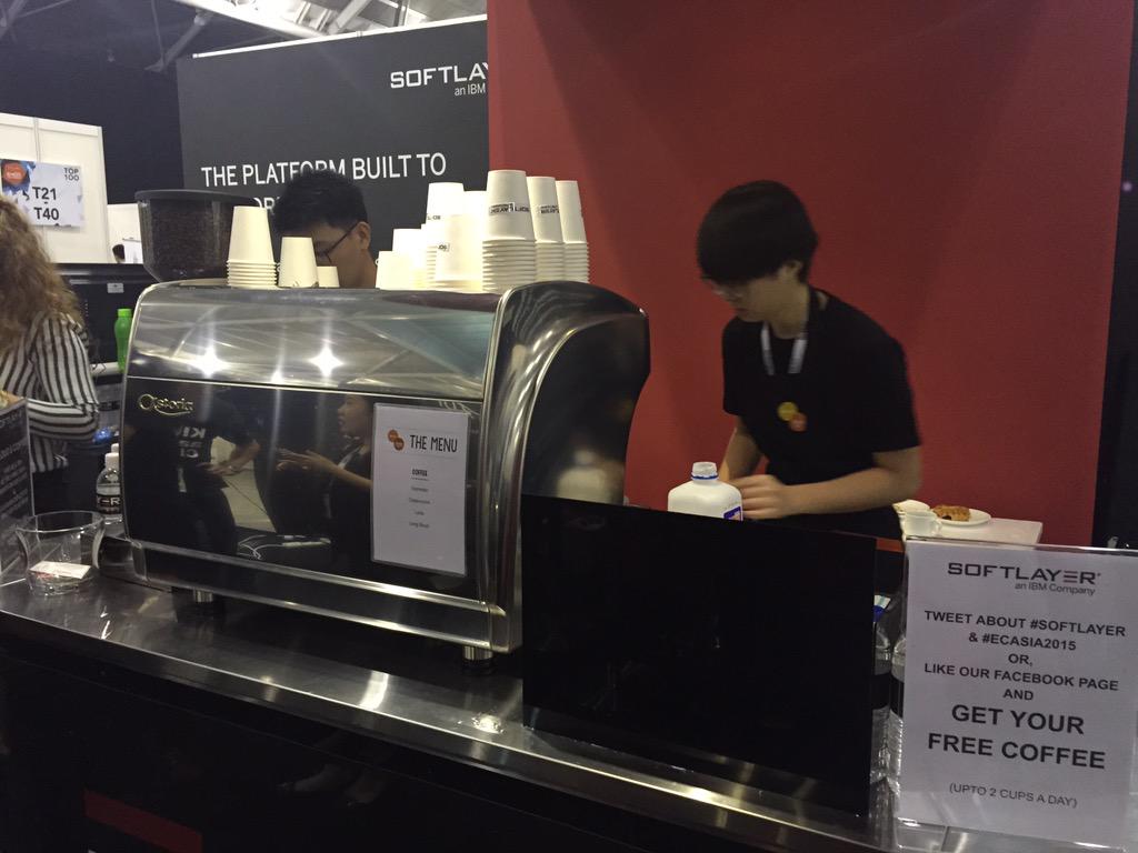 cogirl's tweet photo. 1st stop at #ECAsia2015 is coffee at #softlayer. A girls gotta have her priorities straight! Next up #quickbooksasia http://t.co/7Vk5fen8xG