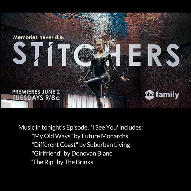 Heather_Guibert's tweet photo. Tonight's episode of #Stitchers included music by @FutureMonarchs @suburbanlivingz #DonovanBlanc &amp; @thebrinksmusic http://t.co/IgGtFfrYzv