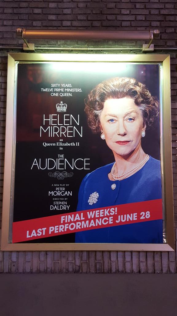 Talk about theatrical royalty. Helen Mirren is absolutely first class! <a href="/TheAudienceBway/">The Audience</a>. #Bravo #NYC