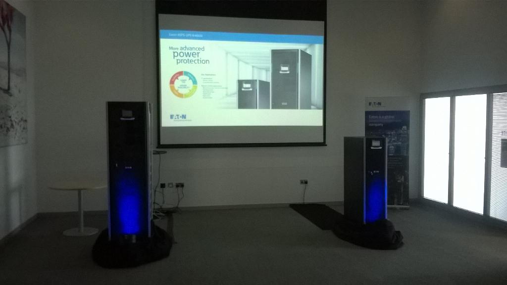 Dave_Doddie's tweet photo. All set for the @EatonIT 93PS launch event! #eatonengaged #93PS http://t.co/hPB7ALvMJH