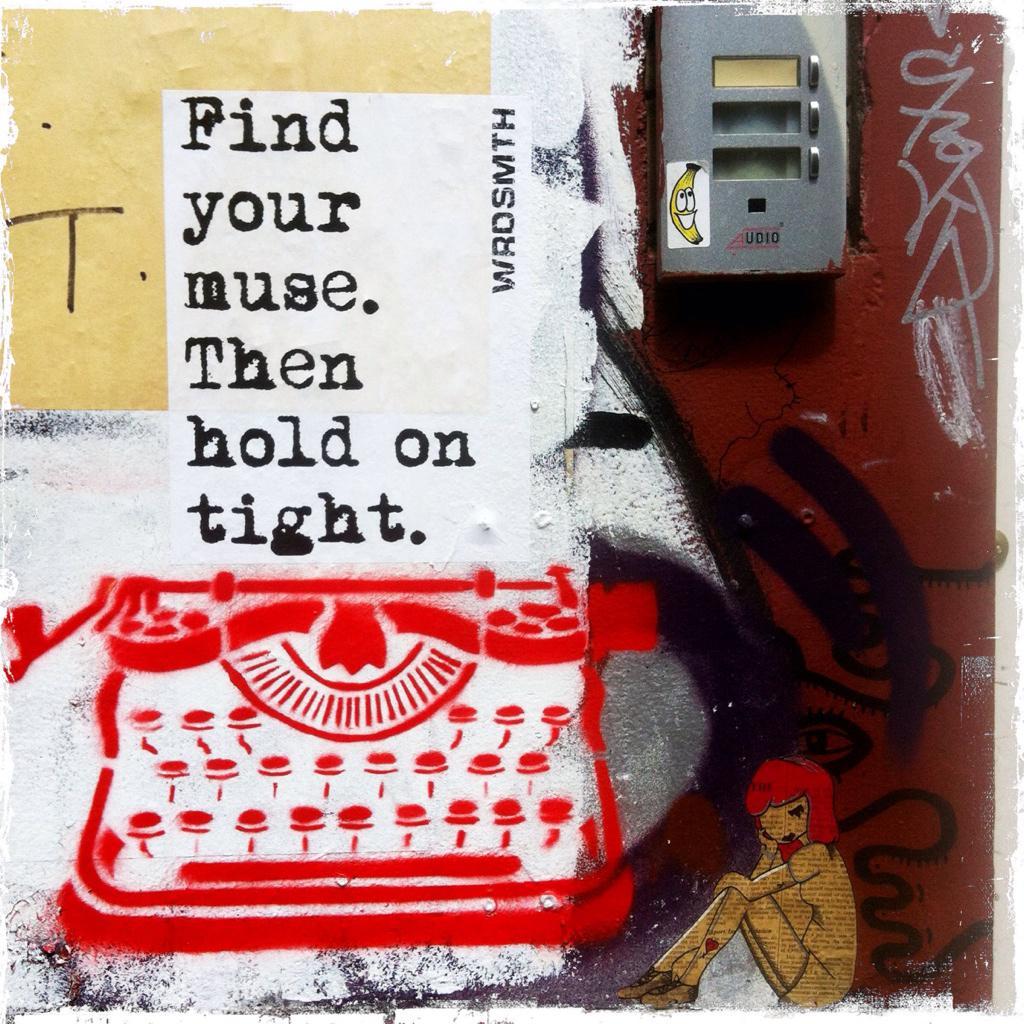 BrickLaneArt's tweet photo. Find your muse. Then hold on tight #Wrdsmith on Grimsby St (with a little @C_3_ sneaking in on things) #streetart http://t.co/fMqeDYMoNX