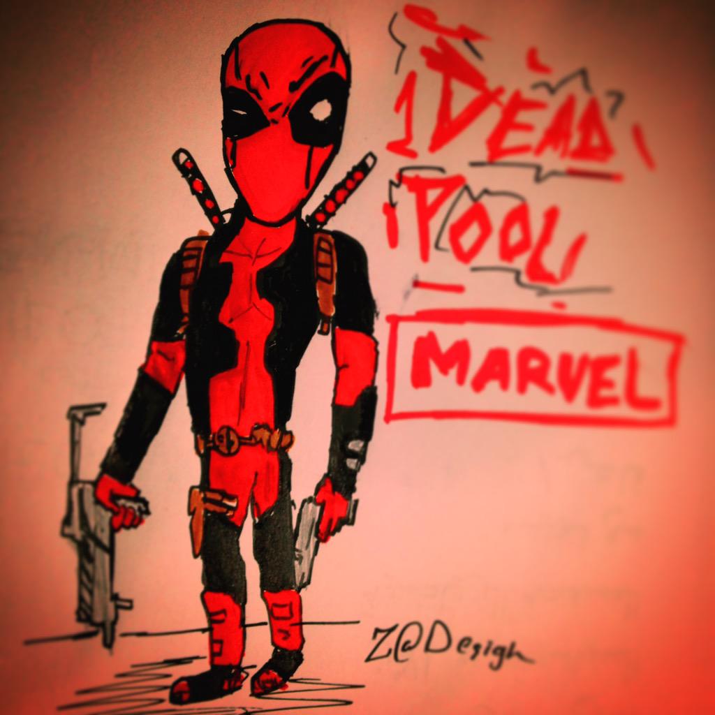 ZadZiade's tweet photo. Dead pool🔪💥🔫 #art #Marvel #marvelcomics #deadpool #doodle http://t.co/s0P8jzZNzB