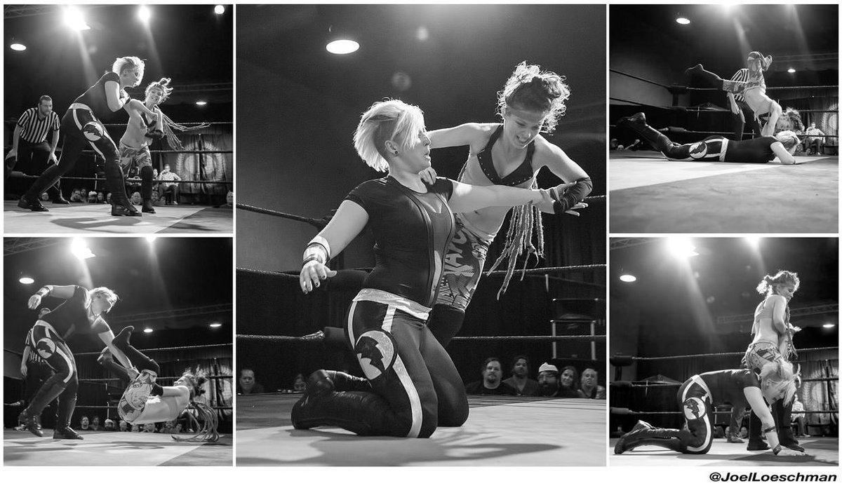 JoelLoeschman's tweet photo. Jessica James goes to work on Angelus Layne's shoulder - @InspireProWres #CATB2 @JJ_RAJETT @AngelusLayne http://t.co/ohtDFTsBQk