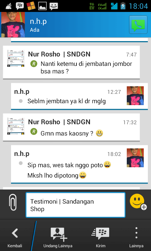 Sandangan_Shop's tweet photo. Ini testimoni dari sandanganos yg COD di Jogja http://t.co/ol4UlqYQAQ
