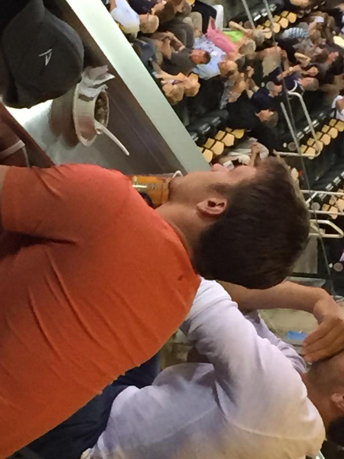 schwartz_mich's tweet photo. A "Wild" fan at the Twins game... http://t.co/1osSwteAwE