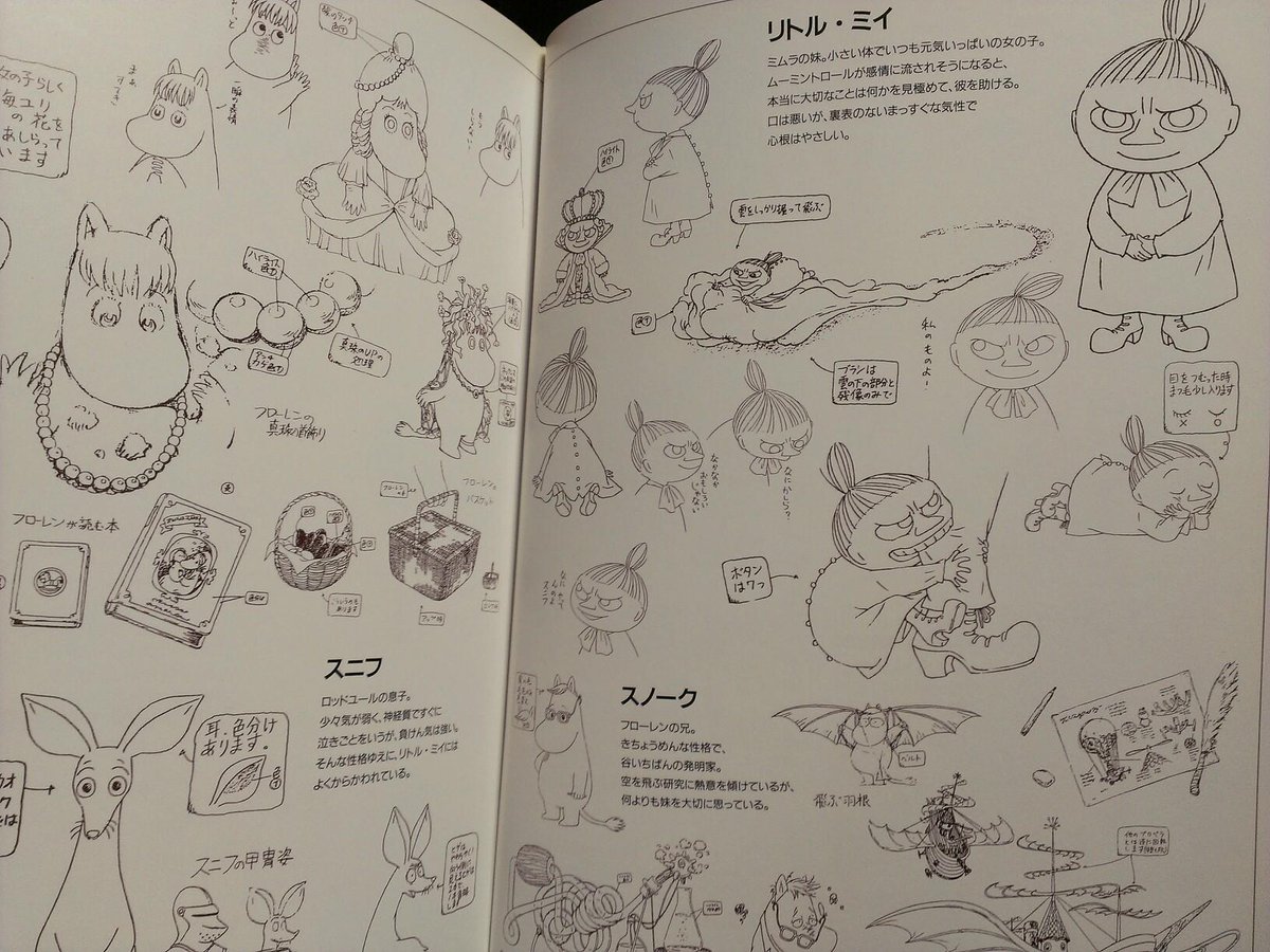 名倉靖博 画集 Moomin」白泉社。アニメ楽しいムーミン一家のキャラデザ