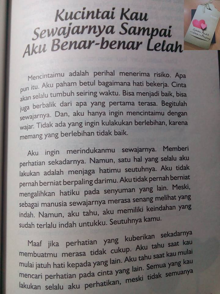 BERBIIH's tweet photo. “Kucintai kau sewajarnya, sampai aku benar-benar lelah.” - @dsuperboy , Catatan Pendek Untuk Cinta Yang Panjang http://t.co/miRlsbM8hp