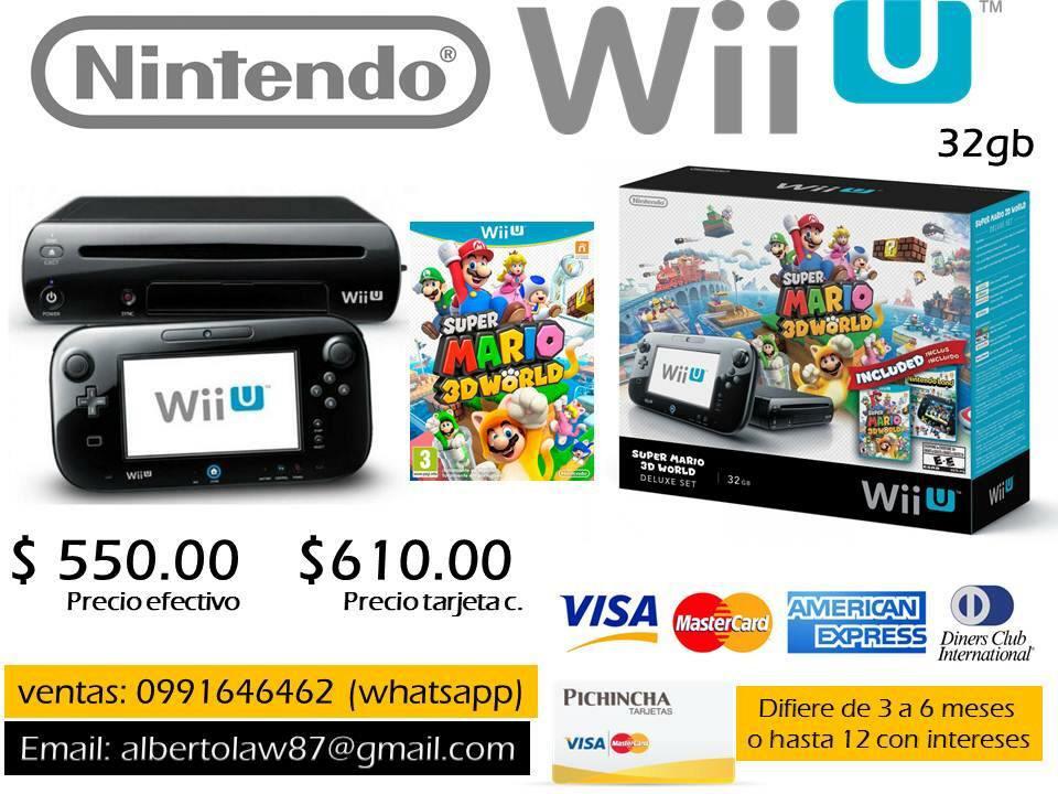 Playmartecu's tweet photo. Wii U nuevo de paquete , producto con garantía ! Viene con dos juegos incluido súper Mario 3D World y Nintendo land http://t.co/9CaZXcuEGy