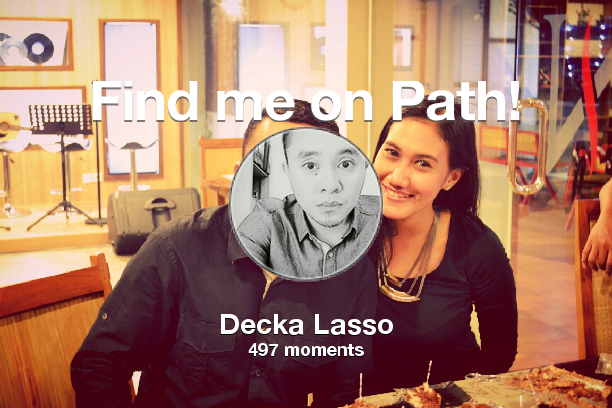 DeckaLasso's tweet photo. I've shared 497 memories with my friends on #Path - see them now at http://t.co/QH2zYlZuTa! #thepersonalnetwork http://t.co/WiXBklswpz