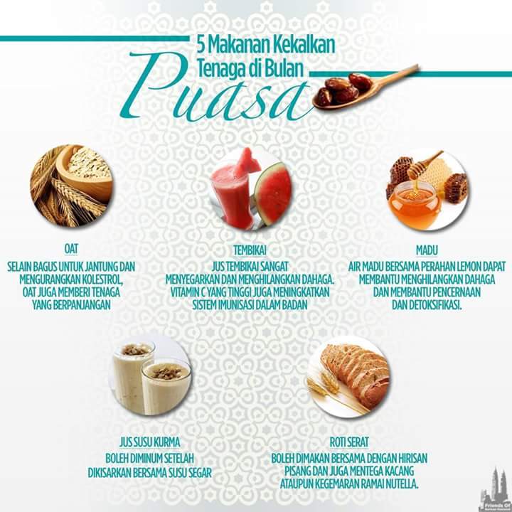Twt_TgMalim's tweet photo. 5 Makanan kekalkan Tenaga di Bulan Puasa http://t.co/KmC9uMnNQl