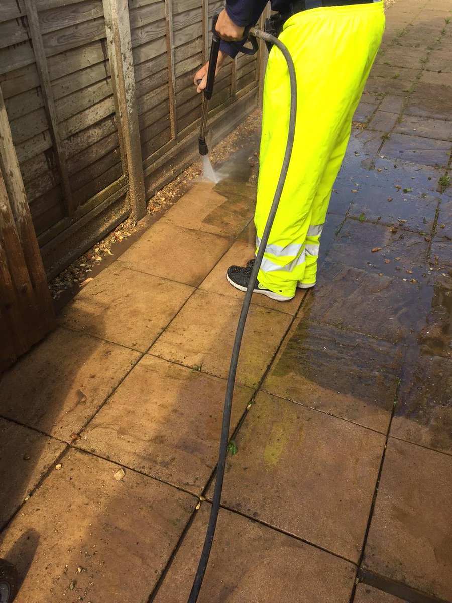 Simplehygiene's tweet photo. Jet washing today again - free quotes available - lower slip and trip risk http://t.co/3muamYM2VX