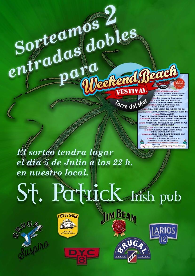 stpatrickirishp's tweet photo. ENTRA EN EL SORTEO DE DOS ENTRADAS DOBLES PARA WEEKEND BEACH PIDIENDO TU COPA! HASTA EL 5 DE JULIO!!@CondondeJaen http://t.co/xTLhrc6ezm
