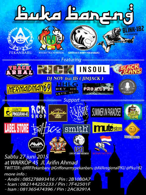 Yuuk ramaikaan buka bersamaa @RRFPekanbaru <a href="/Griffonarmypku/">Griffon's Army PKU</a> <a href="/Pku182/">BLINK-182 PEKANBARU</a> <a href="/AVAindo/">AVA Indonesia</a> bakalaan nyesel kalo gadateng