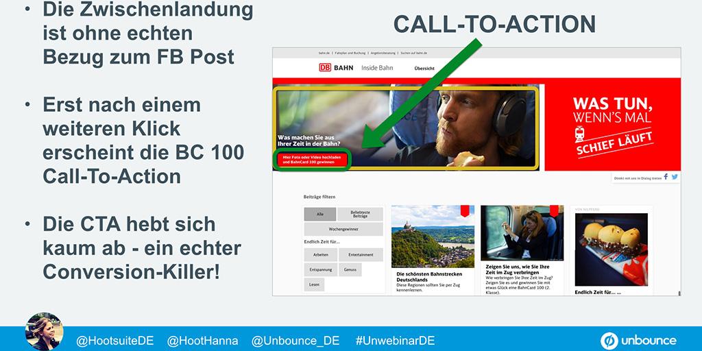 BenHarmanus's tweet photo. Diese Fehler macht die @DB_Bahn bei ihren Social Media Posts & Landing Pages: http://t.co/SoMQi1n0iA #MessageMatch http://t.co/bA62NA1aGv
