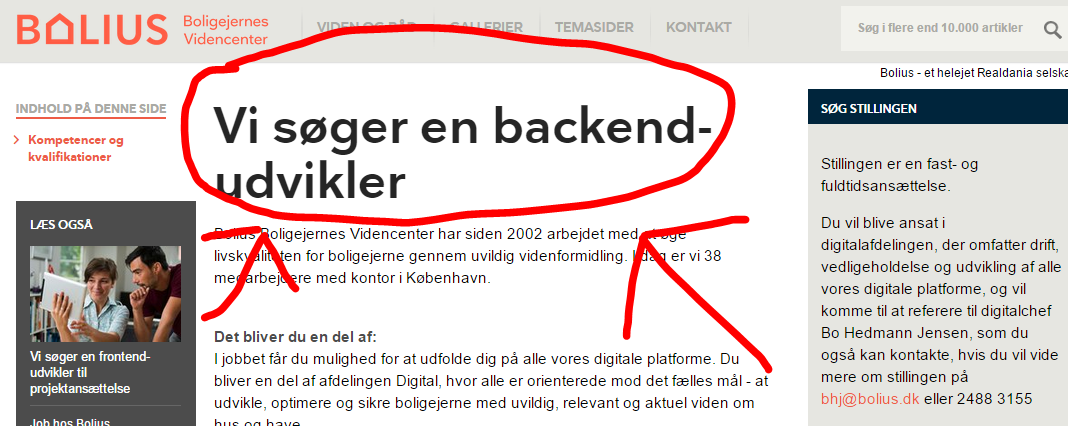 Vi søger en backend udvikler! 

Gør en forskel for alle boligejere: buff.ly/1KcpyTu #jobdk 

RT = love