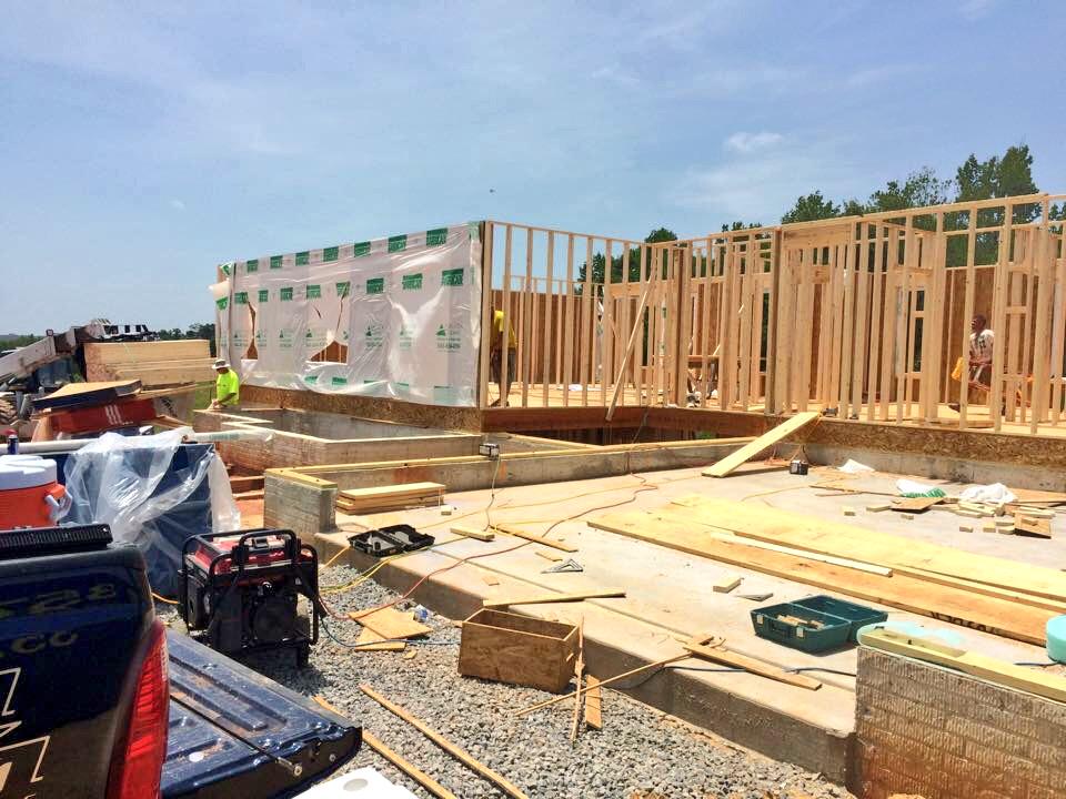 1st home going up on #11 green