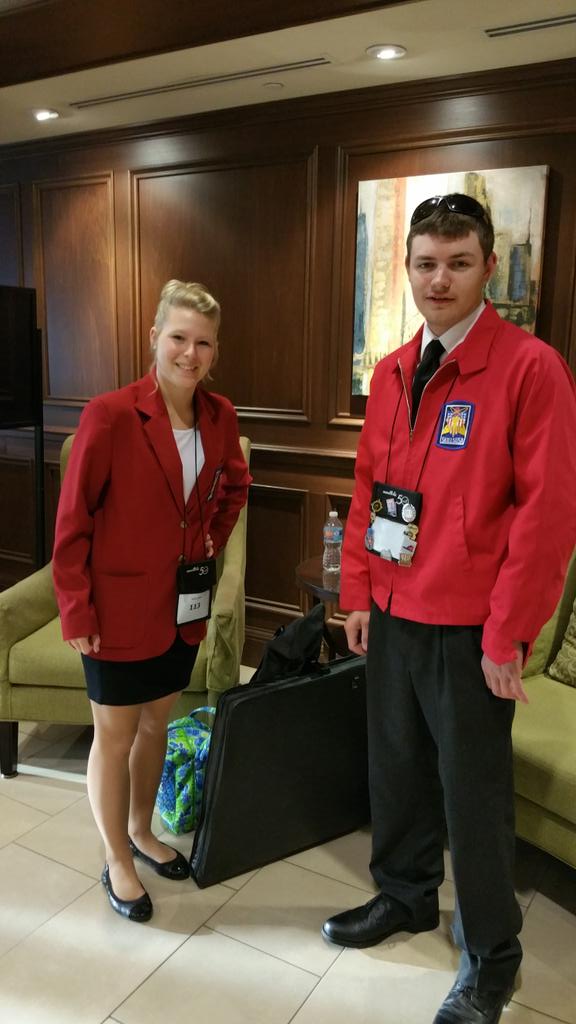 Meg and trusty assistant Colton. Ready for Action skills contest!