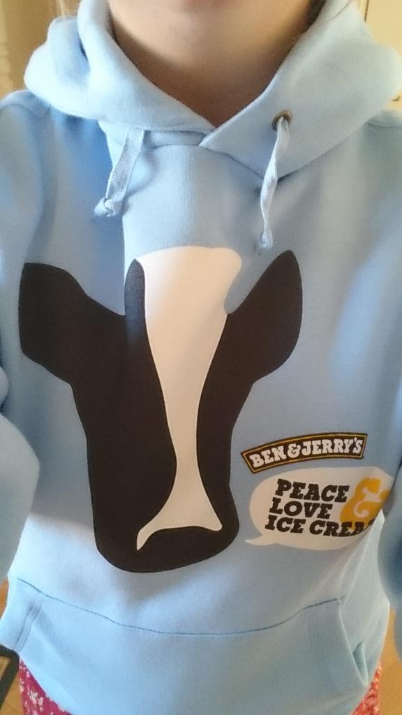 Hey @benandjerrysUK thank you for the hoodie! :) #peaceloveicecream #JoinOurCore