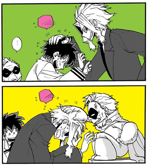 こお ネタバレ注意 単行本にまだ出てないキャラがいます 先生 何だかんだ言ってもグラントリノにとってオールマイトは可愛い教え子なんだろうなと思う Http T Co Fihnbqdlld