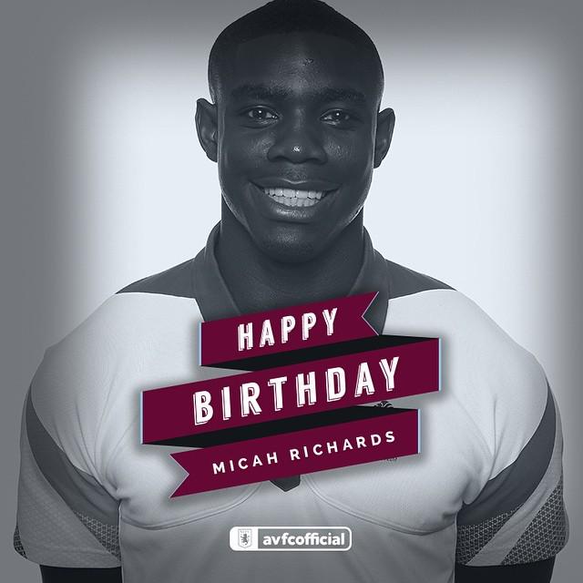 HAPPY BIRTHDAY: Wishing Micah Richards a wonderful day as he turns 27. See you soon, Micah! by avfcofficial 
