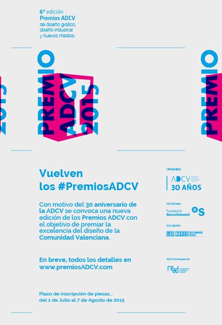 Vuelven los #PremiosADCV que reconocen el buen diseño en la Com.Val. Toda la info en breve! <a href="/lasnaves/">@lasnaves</a> <a href="/BancSabadell/">Banc Sabadell</a>