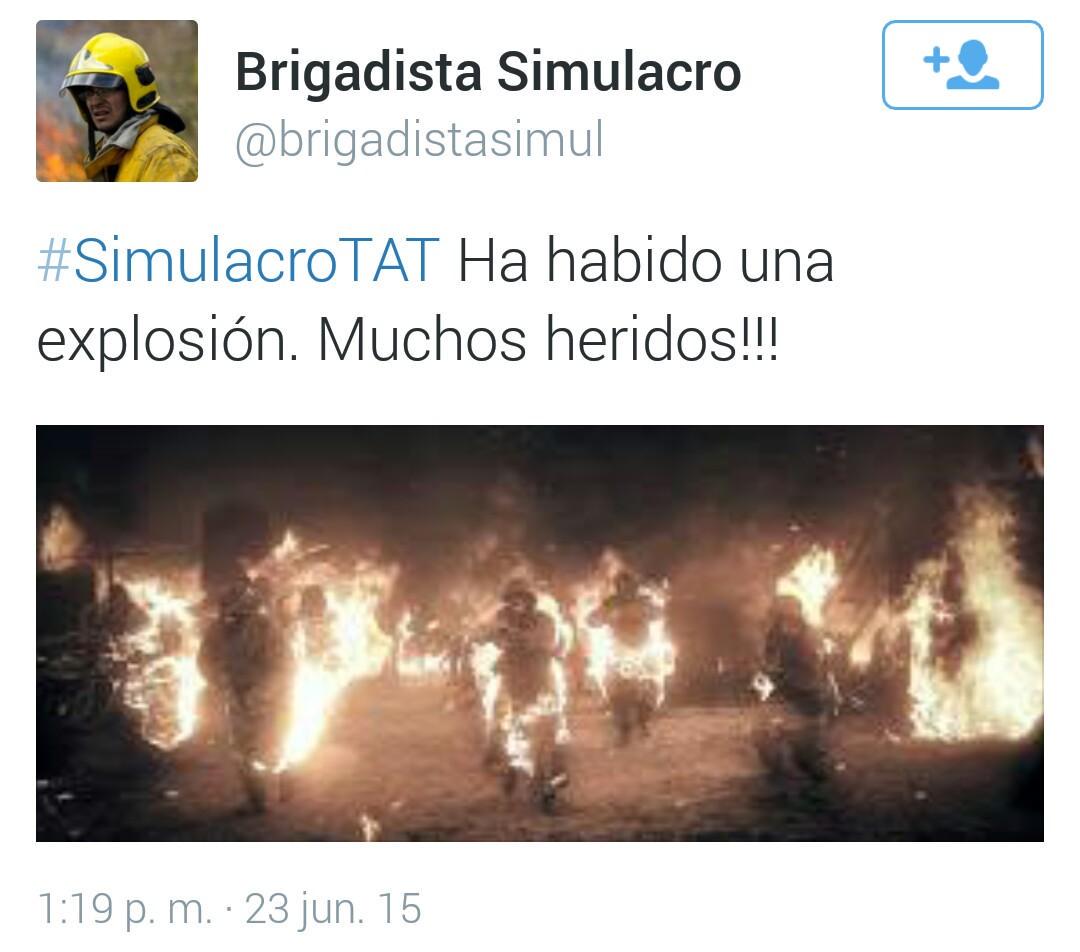 MVisualStudios's tweet photo. Así fue el #SimulacroTAT de gestión de crisis ante una situación de emergencia. http://t.co/Kua2tsEld0 Vía: @iRescate http://t.co/L2hJoEPQI9