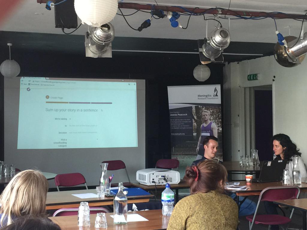M_R_F's tweet image. Alia from @JustGiving explaining all about #crowdfunding at our Rags Strategy day