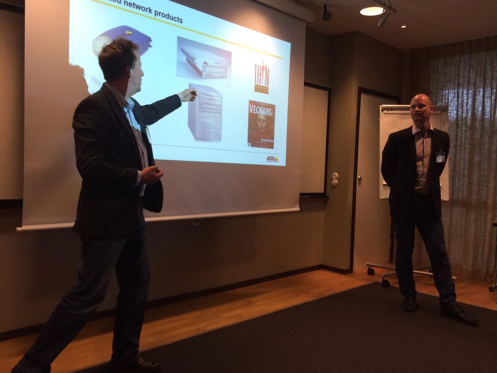 SKYDDOSAKERHET's tweet photo. Axis Carl-Axel Alm: "Vi har hållit på med IOT i 25 år, vi har bara inte kallat det för det - förrän nu." #evb2015 http://t.co/DuXdSRtl8q