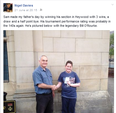 Wrexham_Chess's tweet photo. #Wrexham_Chess Club's 13 year old Sam Davies, wins the U120 section at #Heywood #Chess Congress. #Wrexham #Chess http://t.co/Y7cuyvmdjT