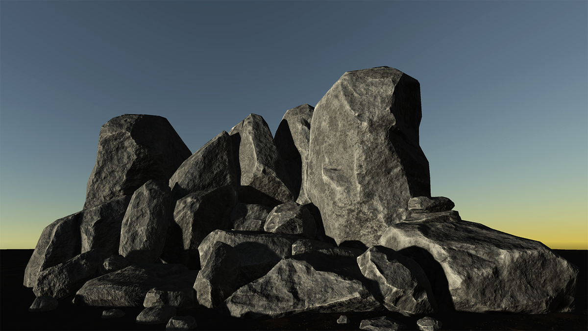 Darrell_Glidden's tweet photo. Same rocks from before... Different texture and angle #3dmodel #unity3d #gameassets #zbrush #quixel http://t.co/buz9GtOoA3