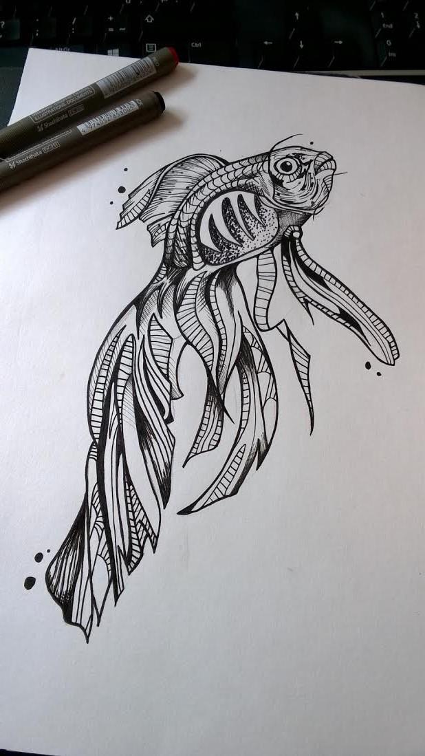 WeepingHyena's tweet photo. Finished this one over Lunch, back to the real life now.
#Facebook .com/#weepinghyena

#drawing #fish #illustration http://t.co/BnaVOSVYeC