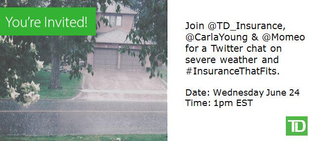 changemakerco's tweet image. Join us today at 1pm ET as we chat with @TD_Insurance on how to prepare for severe weather season! #Insurancethatfits
