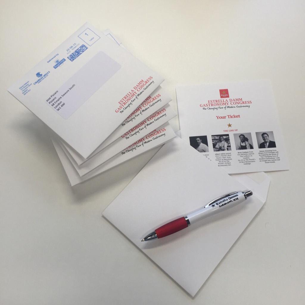 EstrellaDammUK's tweet image. Tickets are now winging their way across the UK for the Estrella Damm Gastronomy Congress. #EstrellaCongress