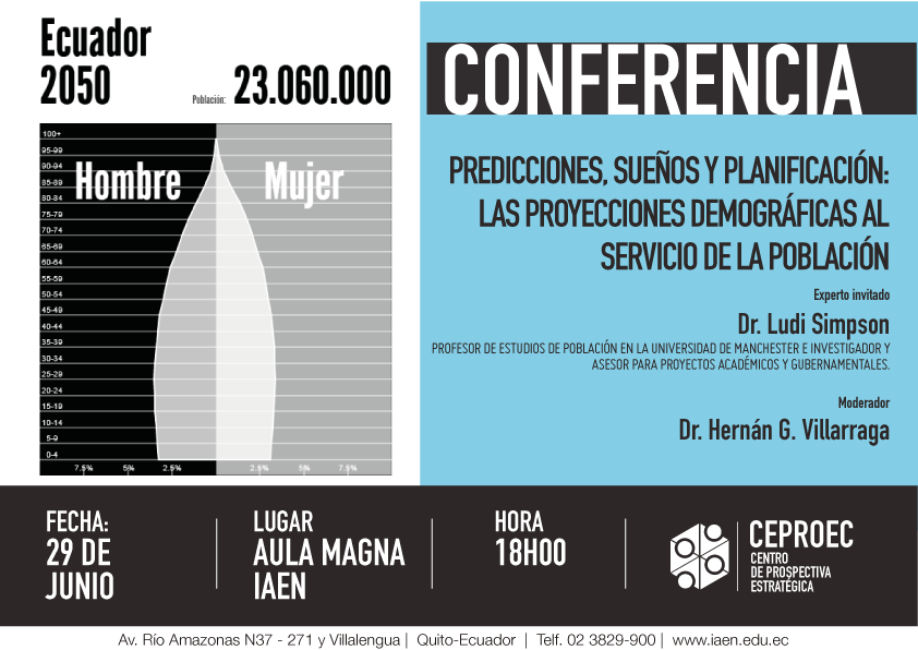 Próxima conferencia #CEPROEC en @IAENEDU “Las Proyecciones demográficas al servicio de la población” ¡Te esperamos!