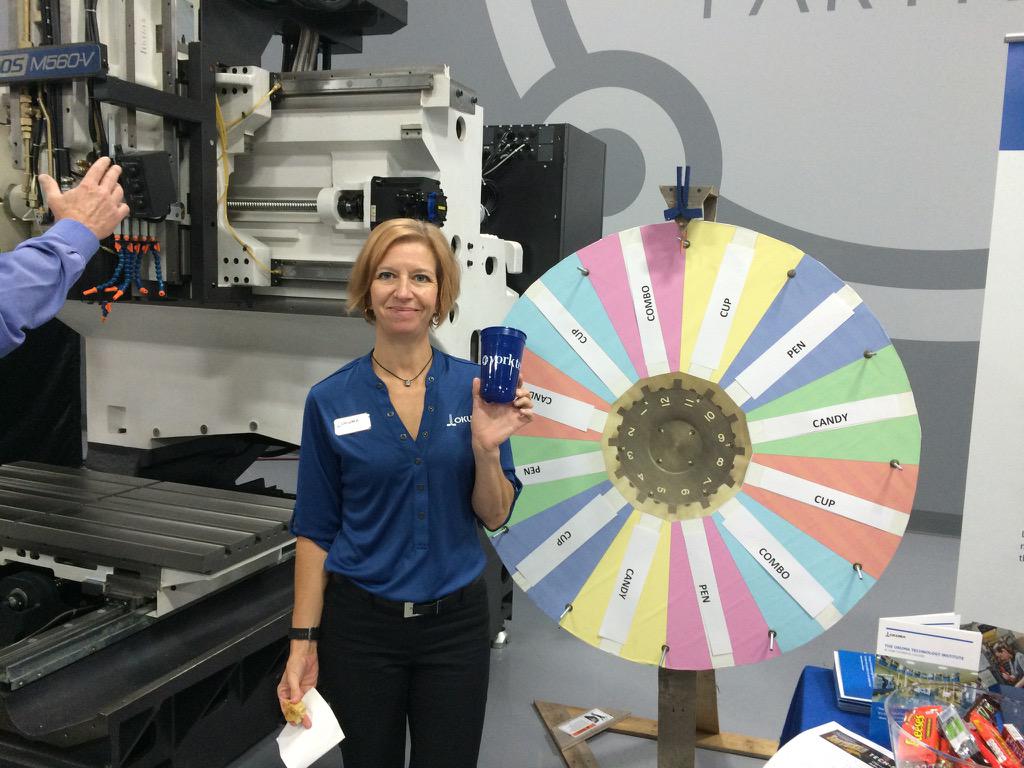 OkumaAmerica's tweet photo. Stop by Southern Techfest today & win prizes from @yorktech @MorrisGroupInc #PartnersinTHINC #manufacturing http://t.co/LBp2WOMSAS
