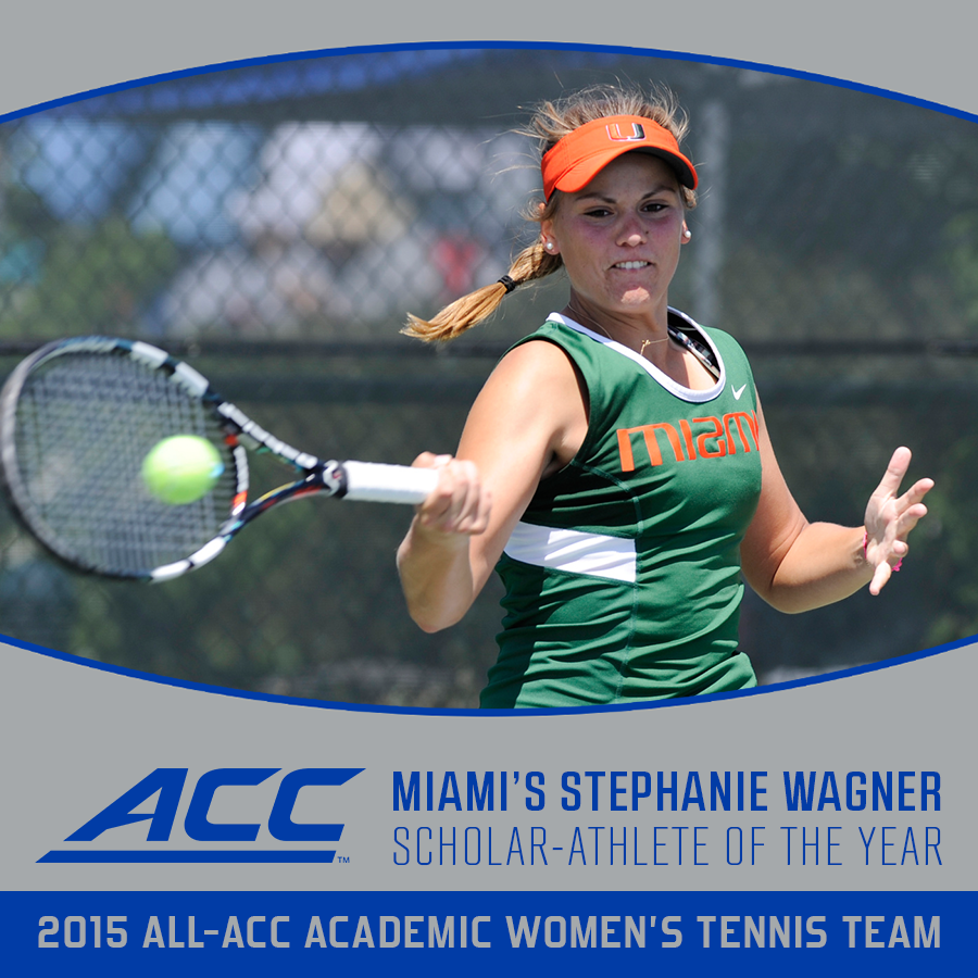 ACCWTennis's tweet photo. Stephanie Wagner of @HurricaneTennis leads the 2015 All-ACC Academic Team | http://t.co/sC1MWYQEdR http://t.co/EACw7ld9PZ