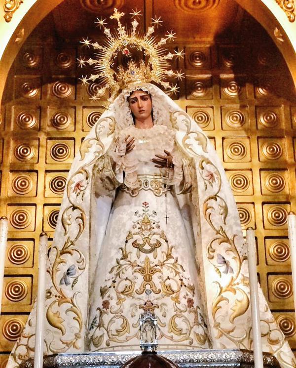 Así se encuentra Ntra. Señora de la Hiniesta para la época estival. <a href="/HdadHiniesta/">Hermandad de La Hiniesta</a> <a href="/GJ_Hiniesta/">Juventud Hiniesta</a> <a href="/CarmenDSalteras/">El Carmen de Salteras</a>