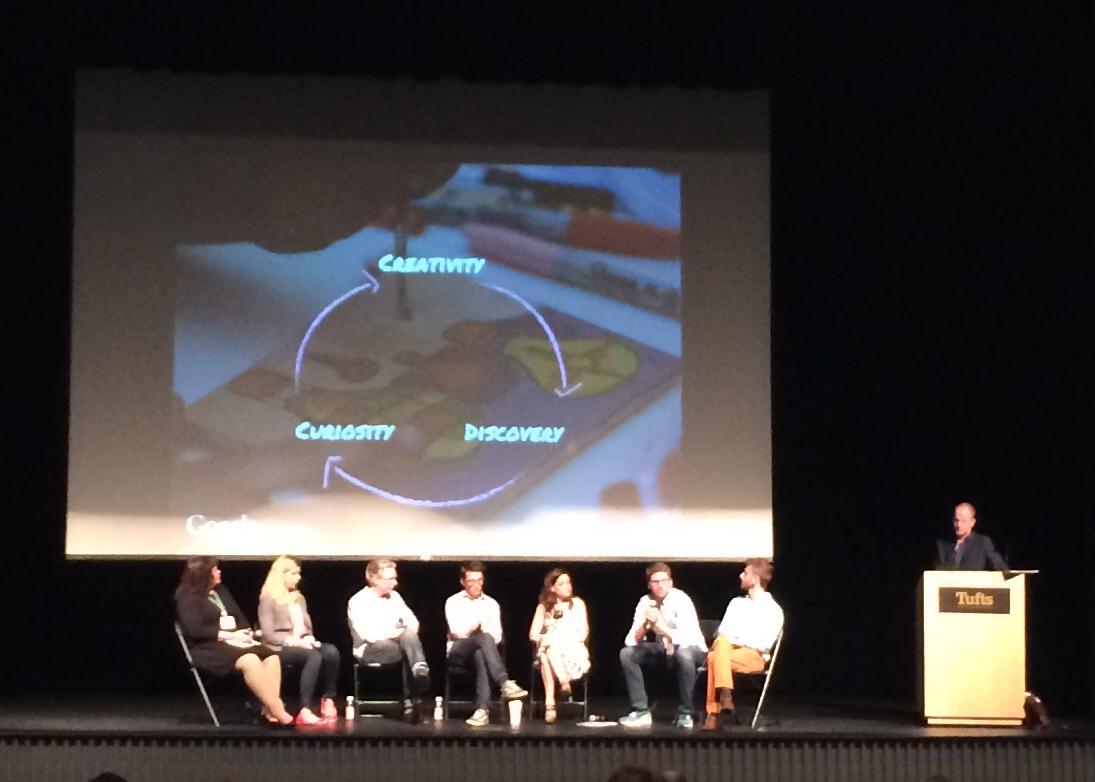 ebonsign's tweet photo. A product dev. cycle to live by: Create, Discover, Get (more) Curious. (Share.) Repeat. Andy Russell #IDC2015 http://t.co/xzbIh1G1KD